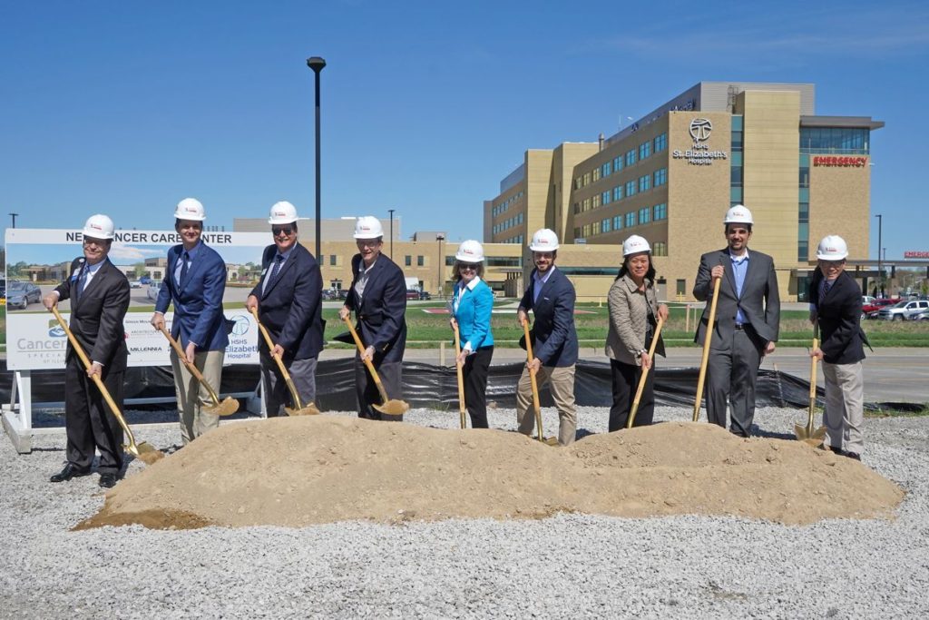 Cancer Care Specialists of Illinois and HSHS St. Elizabeth’s Hospital hold ceremonial groundbreaking for a new cancer care center in O’Fallon, IL