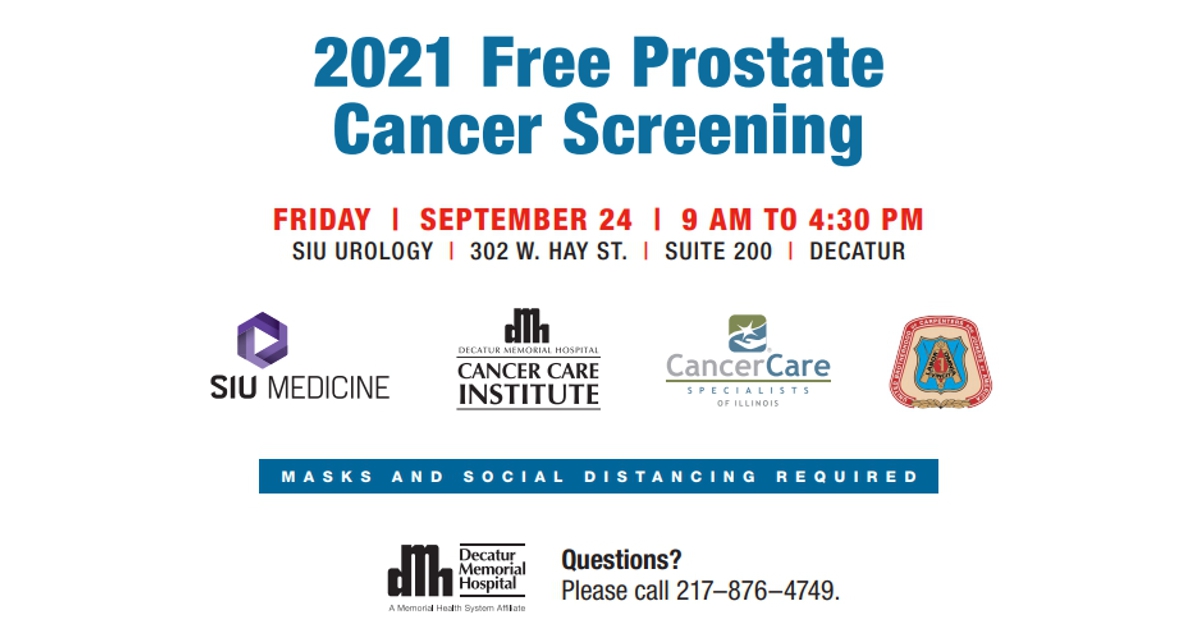 free prostate cancer screening near me 2021)