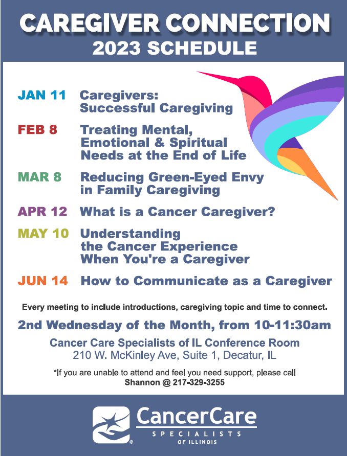 Caregiver Connection Schedule | January - June 2023