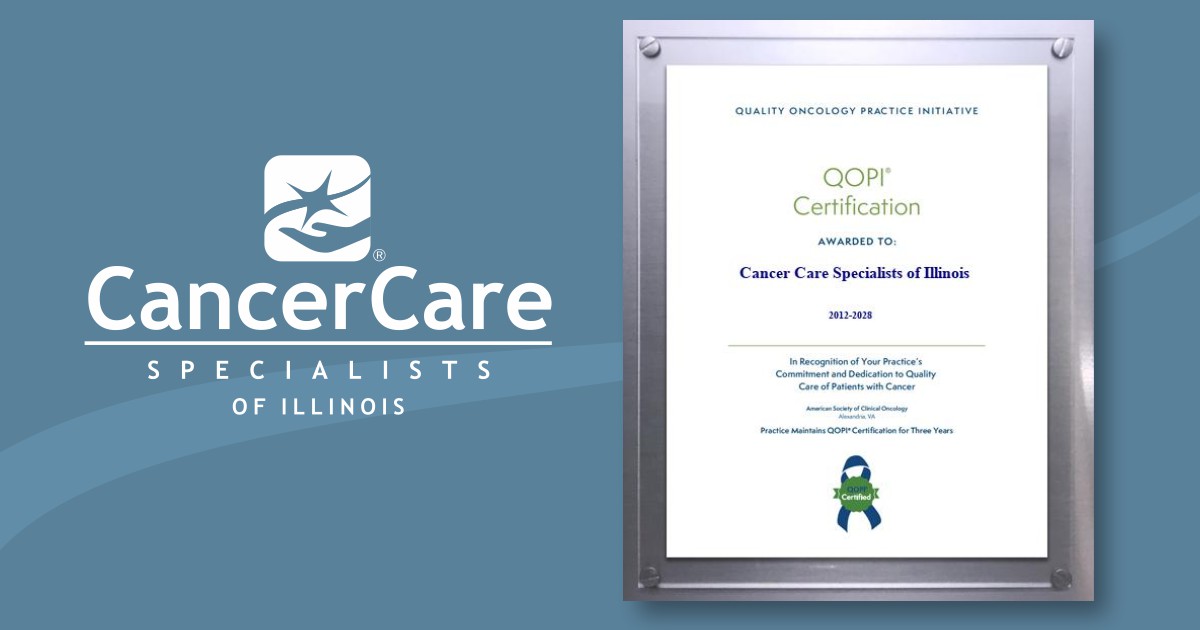 CCSI Receives Re-Certification for High-Quality Cancer Care from the Largest Oncology Association in United States